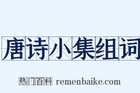 唐诗小集组词是什么意思的图片